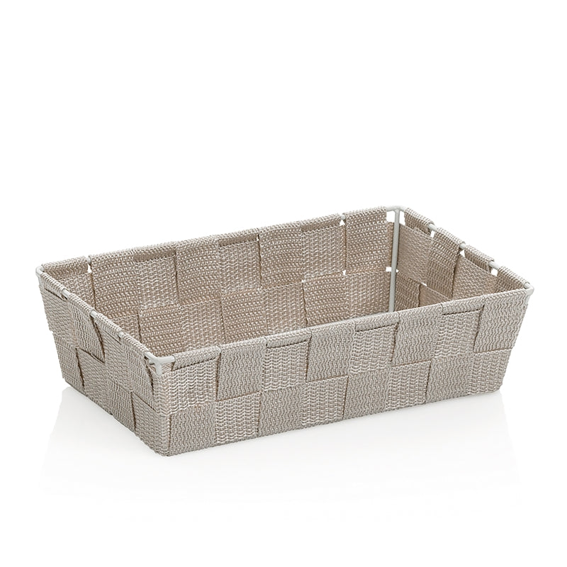 Panier Alvaro, gris argenté, 23 x 15 x 6 cm