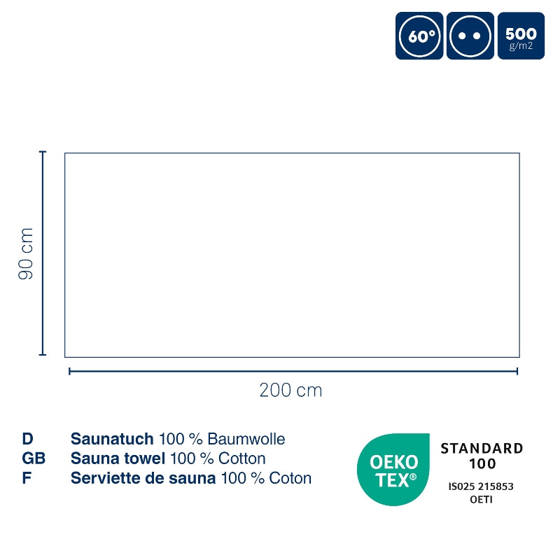 Serviette de sauna Leonora, blanc neige