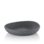 Kela Seifenschale Roda in Zementgrau, ovale Form mit Granit-Optik, modernes Badezimmer-Accessoire
