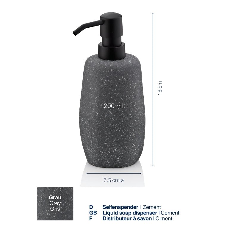 Distributeur de savon Roda gris ciment