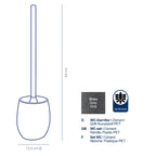 Kela WC-Garnitur Roda Zement Grau, 44cm hoch, 10,5cm Durchmesser, Bürstenhalter mit PET-Kunststoffgriff