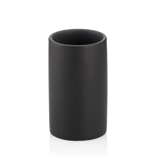 Kela Becher Matsi aus Keramik in Schwarz Matt – minimalistischer Badbecher für modernes Badezimmer