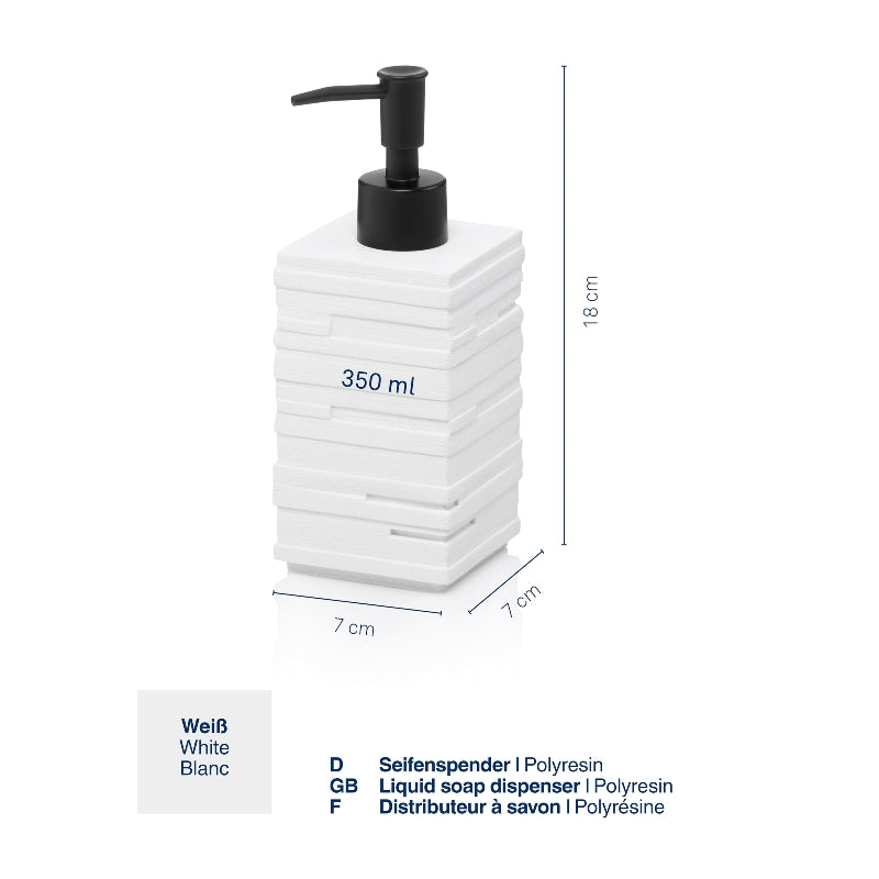 Distributeur de savon blanc Posidon Poly