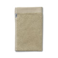 Kela Gästetuch Lavinia Beige Bio-Baumwolle mit Waffelmuster und hellem Rand, gefaltet