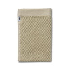 Kela Gästetuch Lavinia Beige Bio-Baumwolle mit Waffelmuster und hellem Rand, gefaltet
