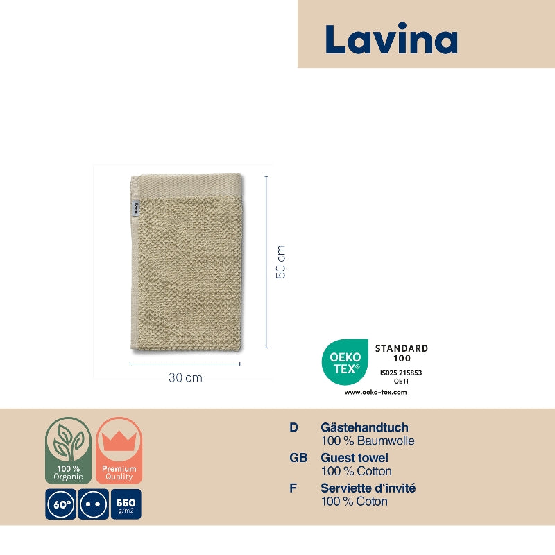 Serviette d'invité bio Lavinia beige