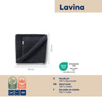 Kela Lavina Handtuch Schwarz 50x100 cm, 100% Bio-Baumwolle, 550 g/m², OEKO-TEX zertifiziert