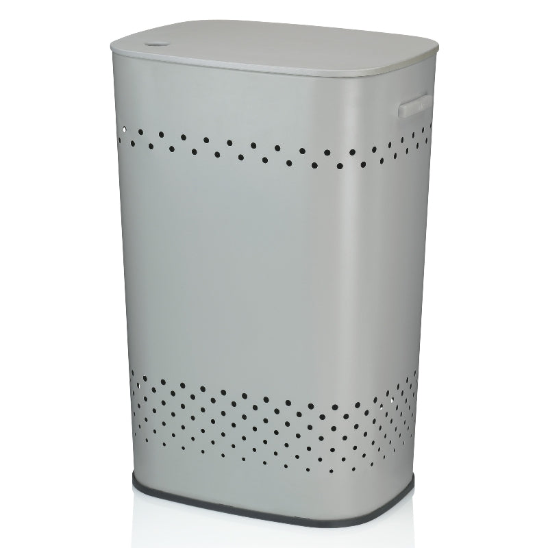 Boîte à linge avec siège gris clair Malaga