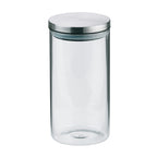Kela Vorratsdose Baker 0,6L aus Glas mit Edelstahldeckel, transparent, zylindrische Form