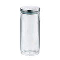 Kela Vorratsdose Baker 1,3L – zylindrisches Glas mit Edelstahldeckel, transparent, luftdicht