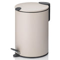 Kela Kosmetikeimer Mats 3L in Beige Matt mit Pedal und Soft-Close-Deckel