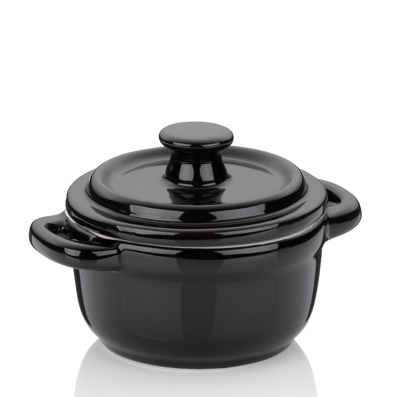 Mini plat de service et de cuisson noir Malin