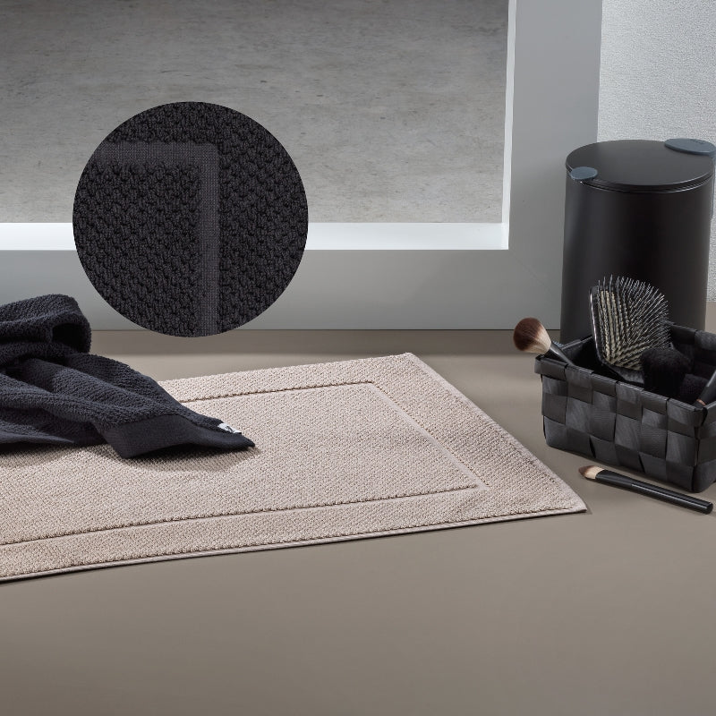 Tapis de bain bio Lavinia noir