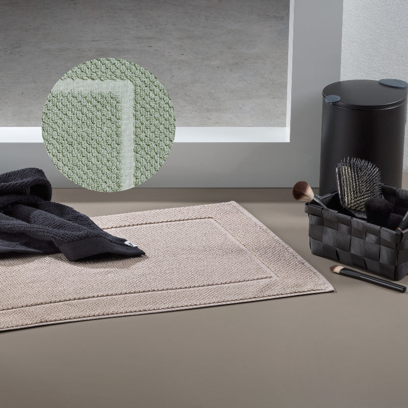 Tapis de bain bio Lavinia gris clair