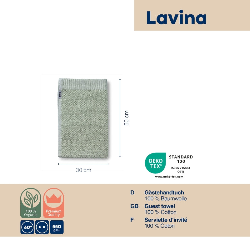 Serviette d'invités BIO Lavinia gris clair