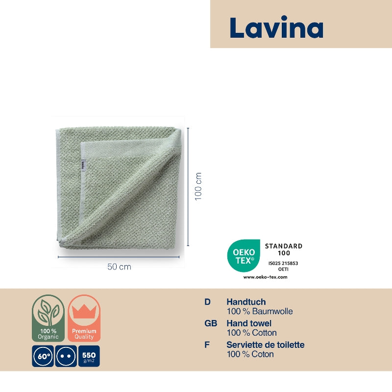 Serviette bio Lavinia gris clair