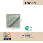 Kela Lavina Handtuch 50x100cm hellgrün, 100% Bio-Baumwolle, 550g/m², OEKO-TEX zertifiziert