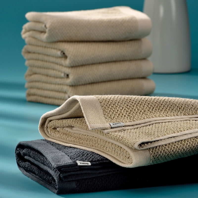 Serviette de bain bio Lavinia gris clair