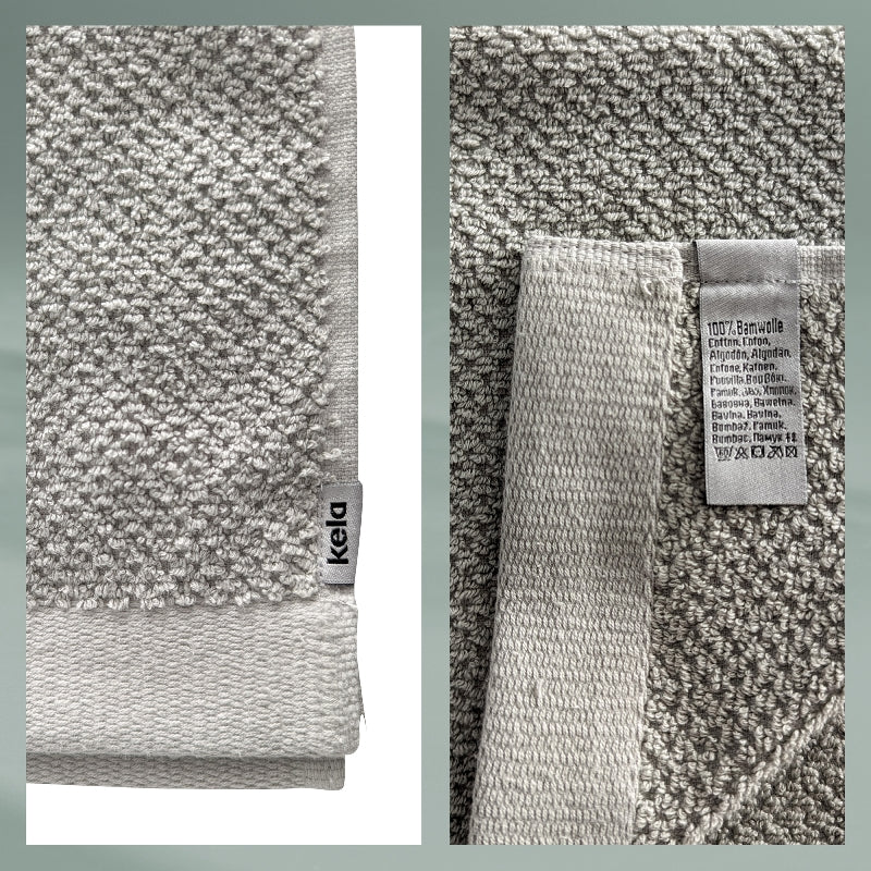 Serviette de bain bio Lavinia gris clair