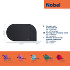 Kela Nobel Servier- und Schneidebrett schwarz 35x23cm, 80% Zellulose, hitzebeständig bis 180°, rutschfest