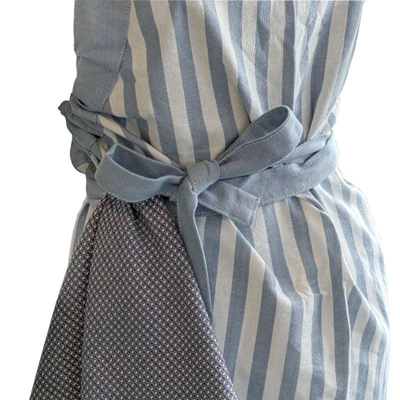 Tablier Caja Bamboo, bleu fumé