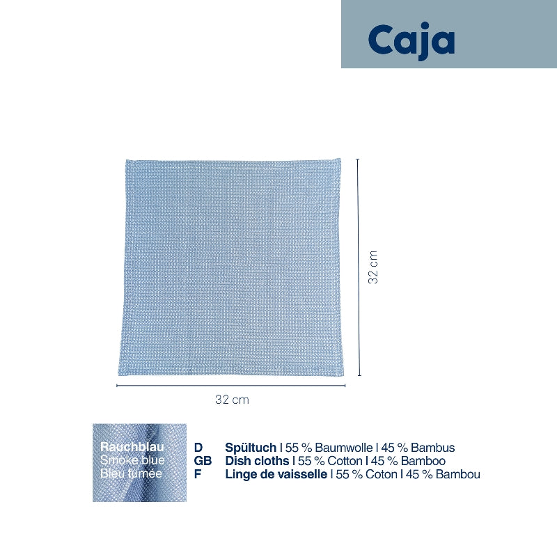 Torchons Caja Bamboo bleu fumé