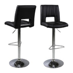 Sylvia Barhocker – PU schwarz BK1, Trompete Gestell Chrom Stahl mit Drehfunktion