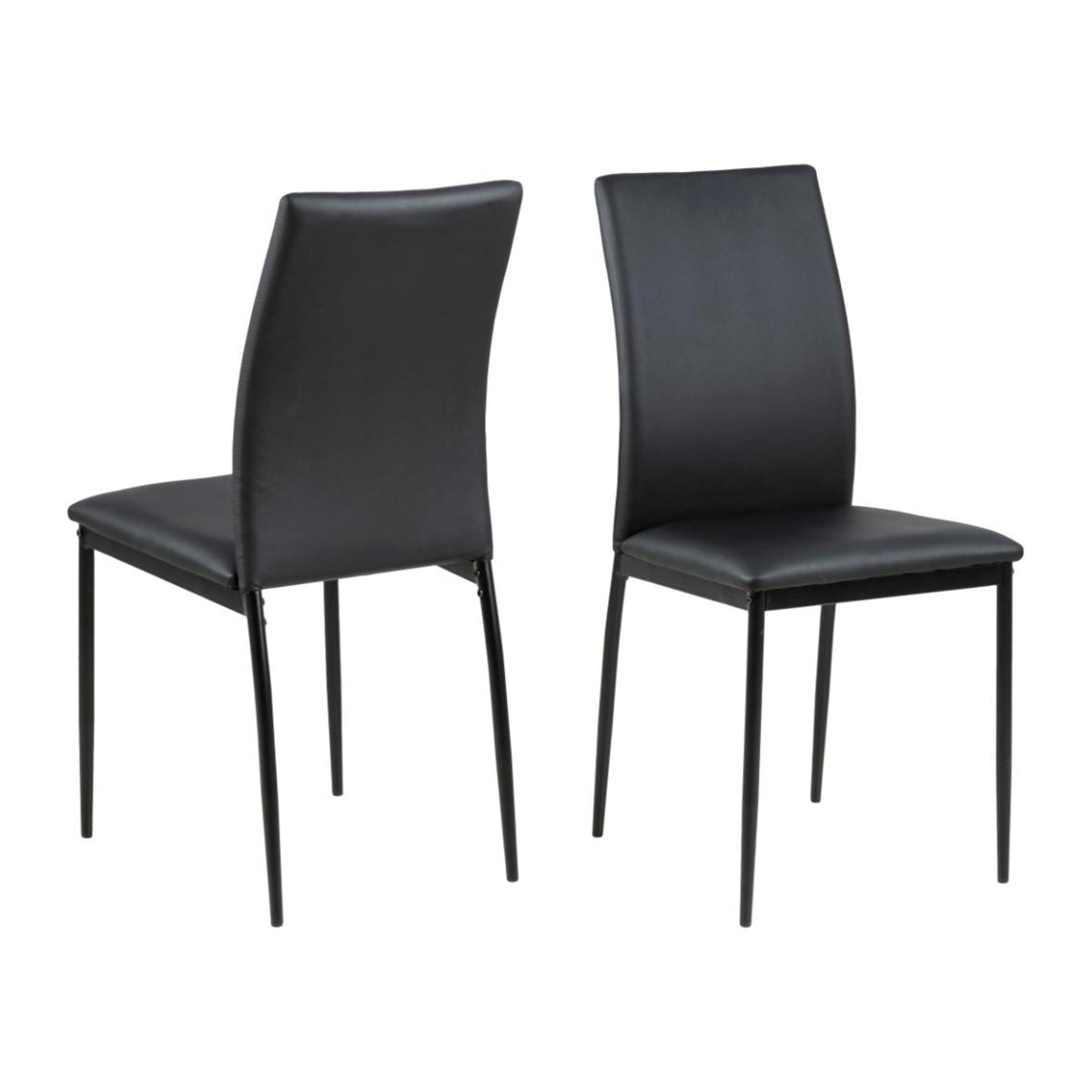 Demina Esszimmerstuhl – PU schwarz BL08