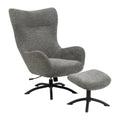 Talgarth Recliner mit Hocker – Skyland Stoff anthrazit 45