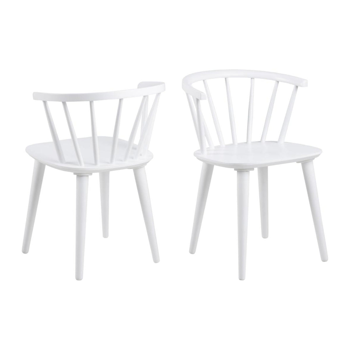Ida Esszimmerstuhl – Gestell weiss SH Lack Rubberwood