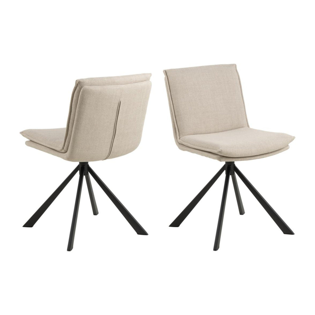 Flynn Esszimmerstuhl – Basel Stoff beige 24