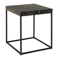 Barossa Couchtisch quadratisch – Tischplatte Marmor schwarz Marquina rau Melamin