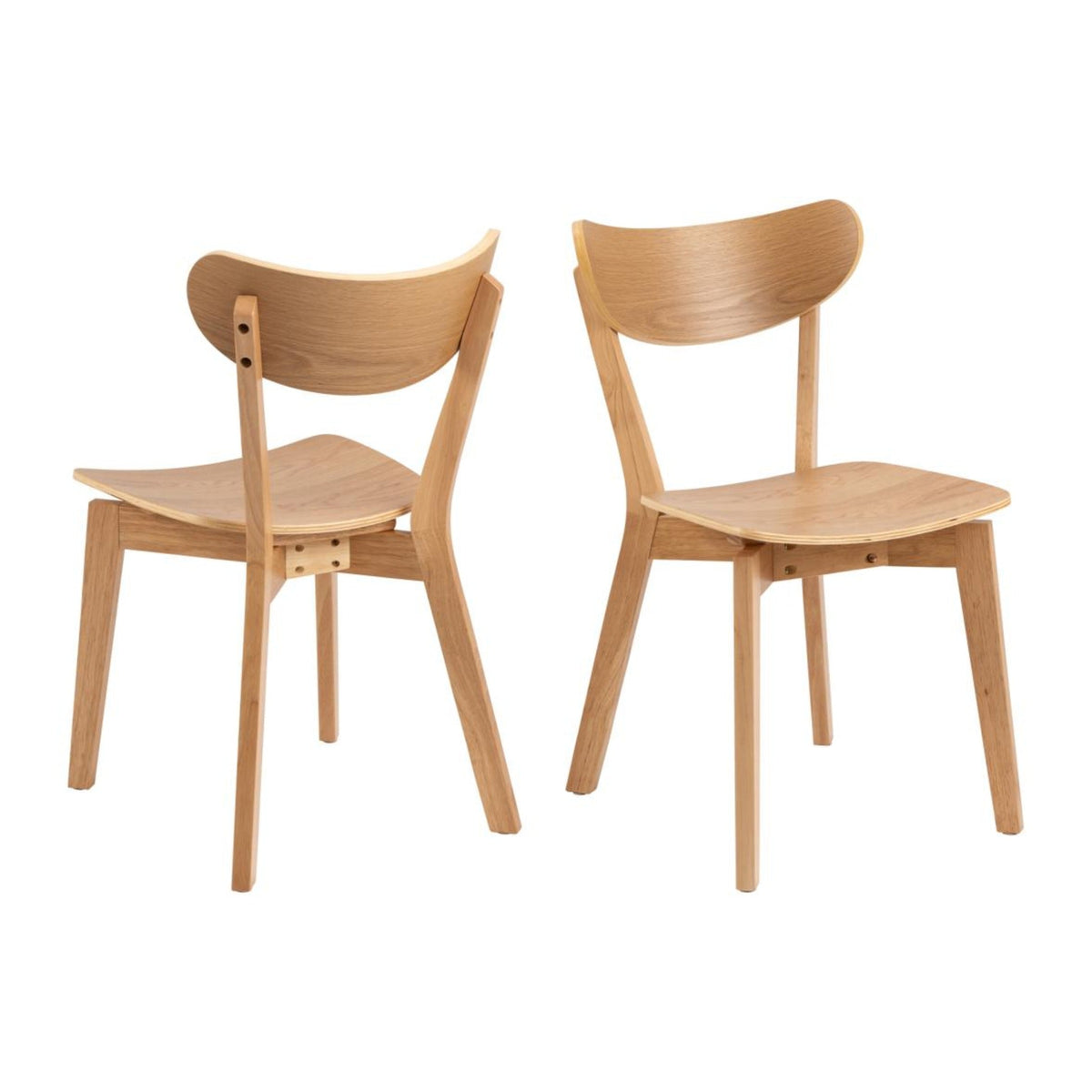 Roxby Esszimmerstuhl – Eiche SH Lack Furnier, Gestell matt Eiche gebeizt SH Lack Rubberwood