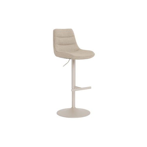 Adisa Barhocker – Basel Stoff beige 24, Trompete Gestell grau rau pulverbeschichtet Stahl mit Drehfunktion