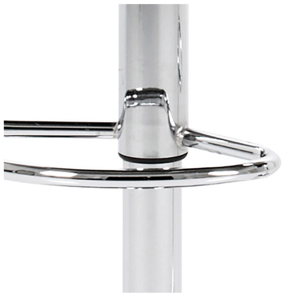 Tabouret de bar pivotant noir avec piètement chromé et vérin à gaz