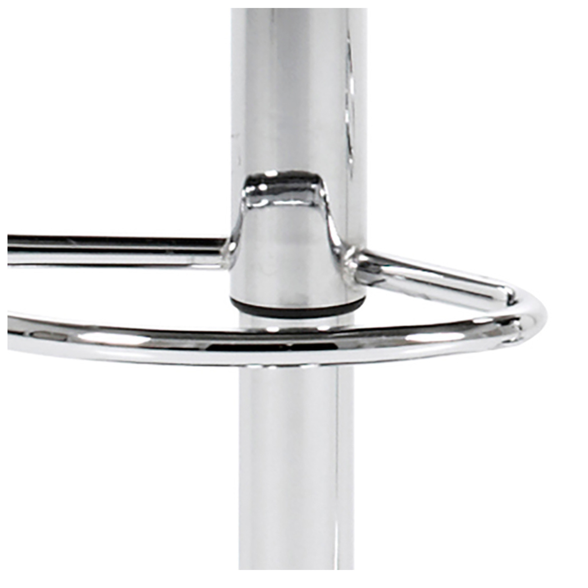 Tabouret de bar pivotant noir avec piètement chromé et vérin à gaz