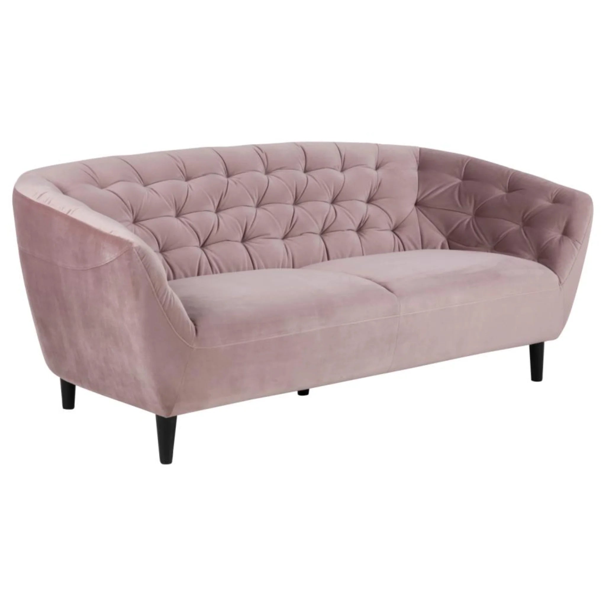 Actona Ria 2er 3er Sessel rosa Samtoptik Polstersofa modernes Design Wohnzimmer Möbel