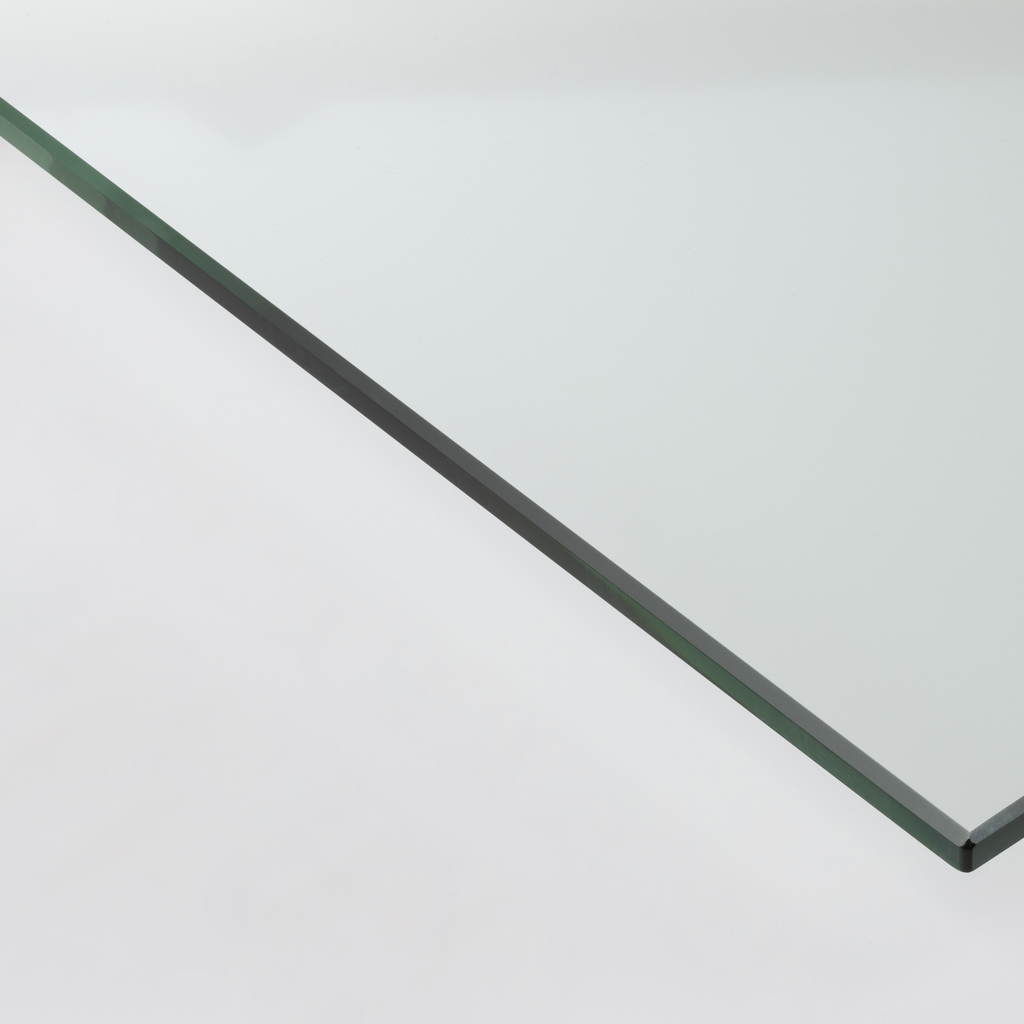 Étagère en verre avec cadre en métal noir, style industriel