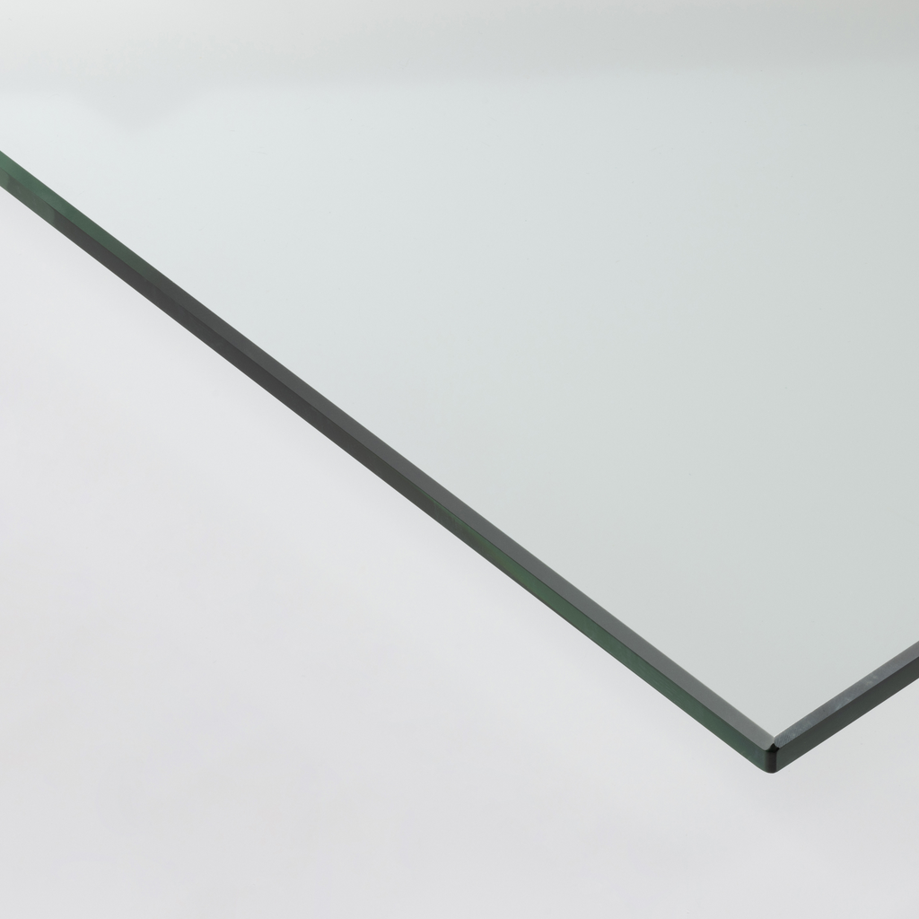 Étagère en verre avec cadre en métal noir