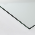 Glasregal Actona Seaford – klare Glasplatte mit grüner Kante, transparent und modern