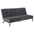 Actona Perugia Bettsofa in Dunkelgrau mit Tufting-Steppung und schwarzen Metallbeinen, modernes Design