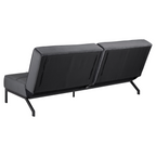Actona Perugia Bettsofa in Grau, Rückansicht mit schwarzem Metallgestell, 2-Sitzer Schlafsofa