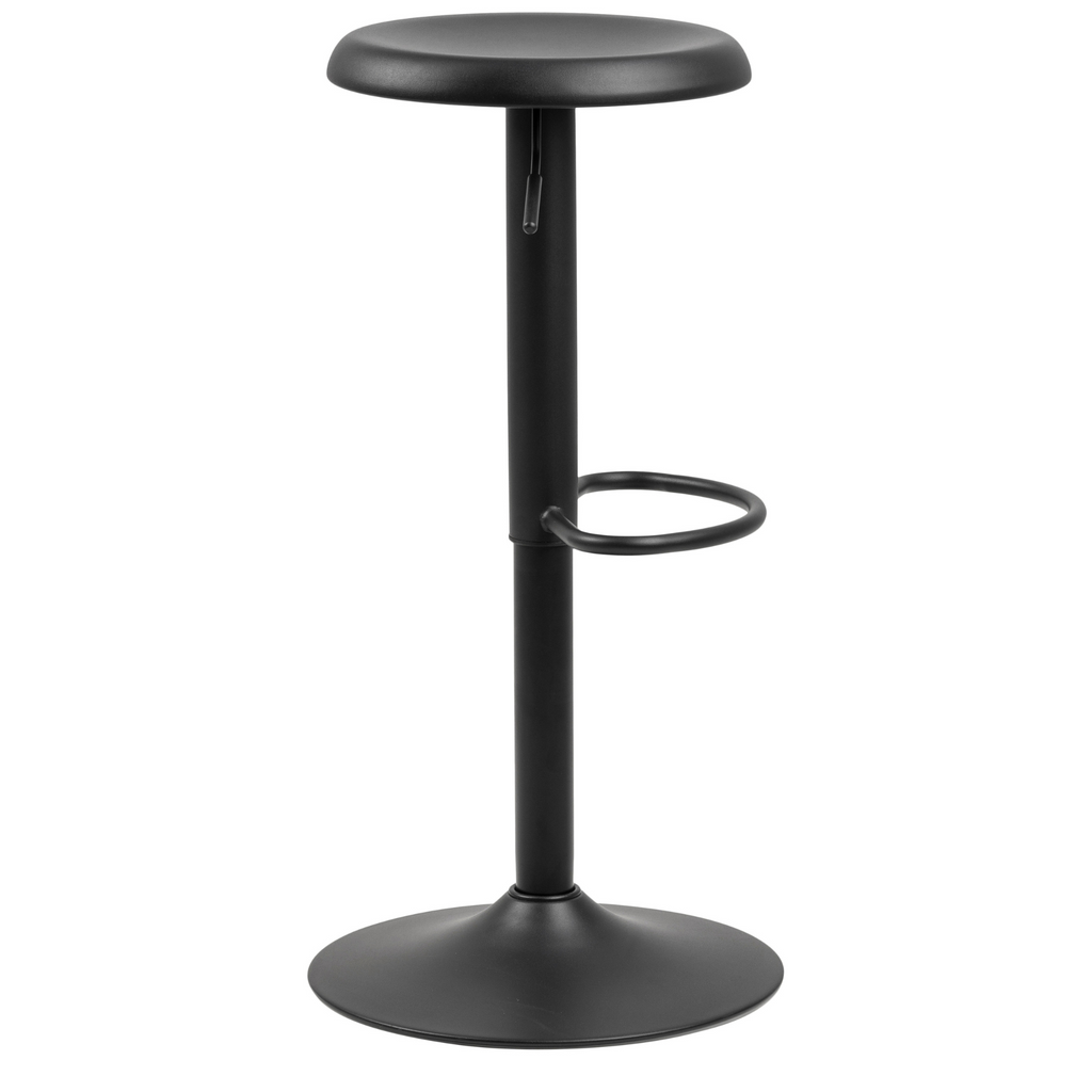 Tabouret de bar noir, réglable en hauteur, de style industriel
