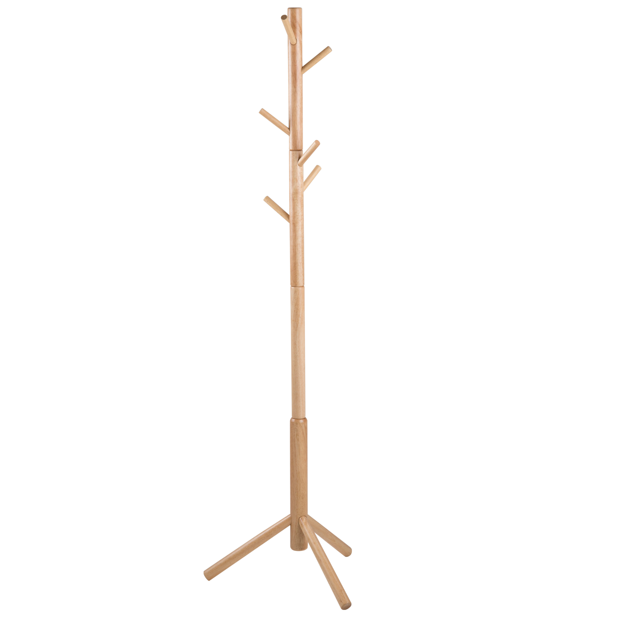 Portant à vêtements en bois au design moderne et à la finition naturelle