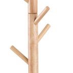 Kleiderständer Bremen aus Rubberwood, Nahaufnahme der Haken in natürlichem Holzdesign