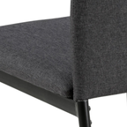 Actona Stuhl Demina in Schwarz und Dunkelgrau - moderner Designstuhl mit Armlehnen