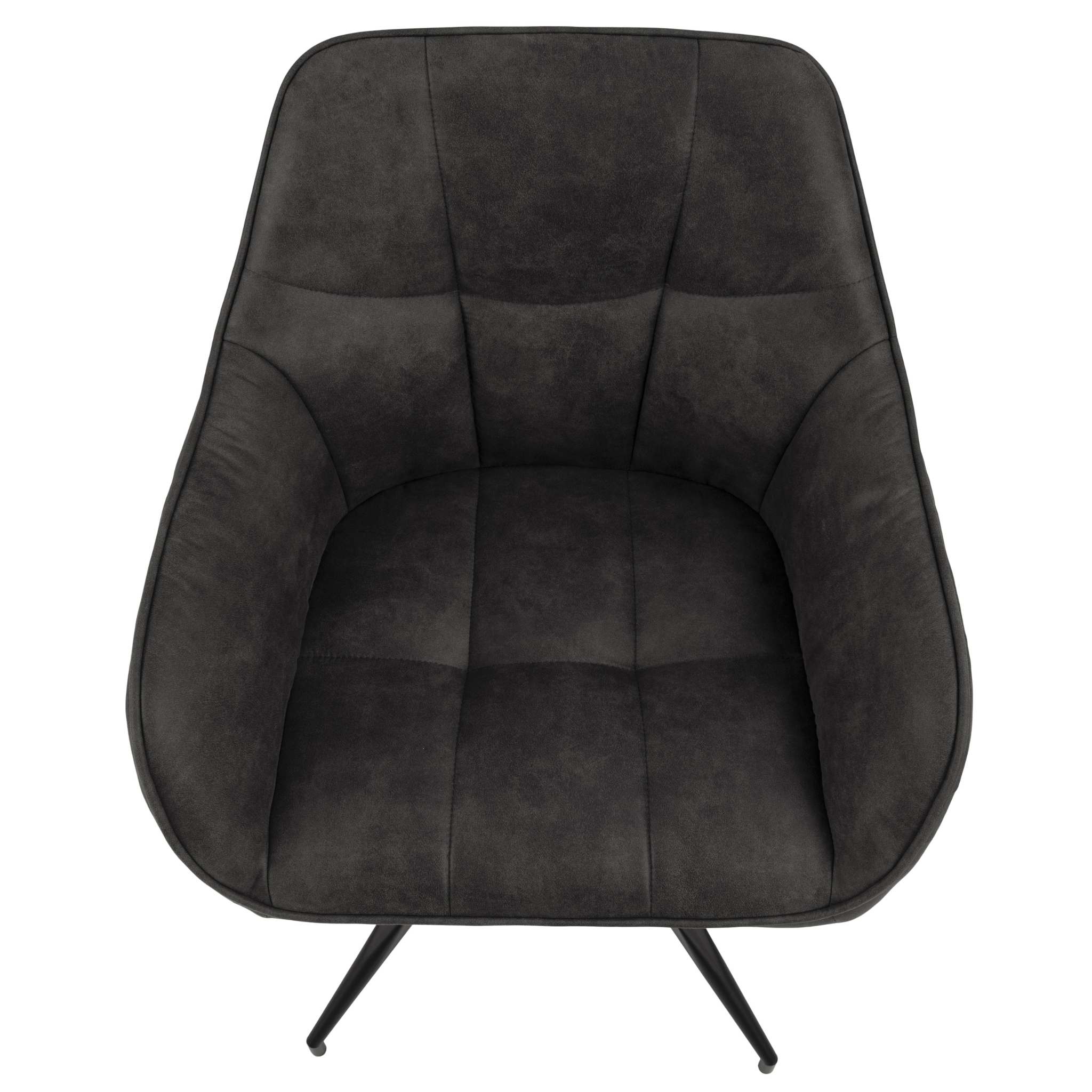 Chaise de salle à manger pivotante, anthracite