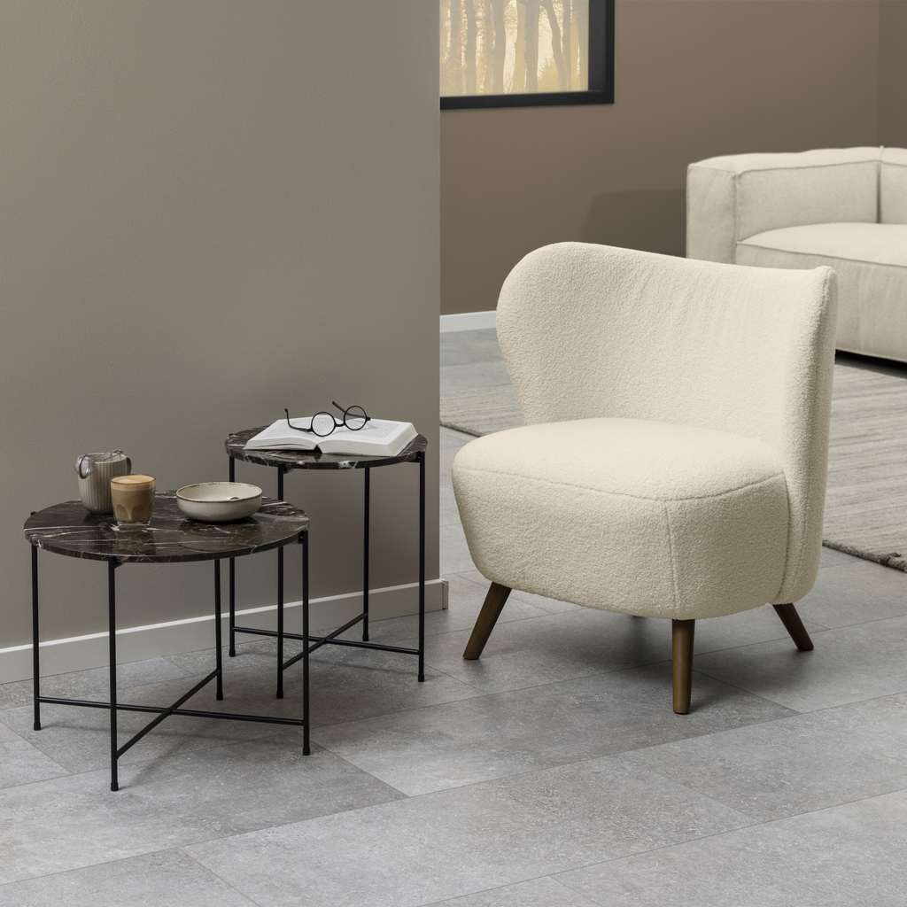 Gemütlicher Lounge Sessel im Scandi Stil