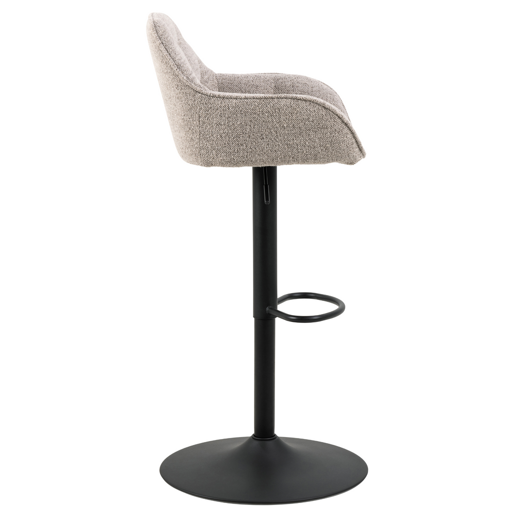 Höhenverstellbarer Barhocker Bouclé Beige mit Drehfunktion