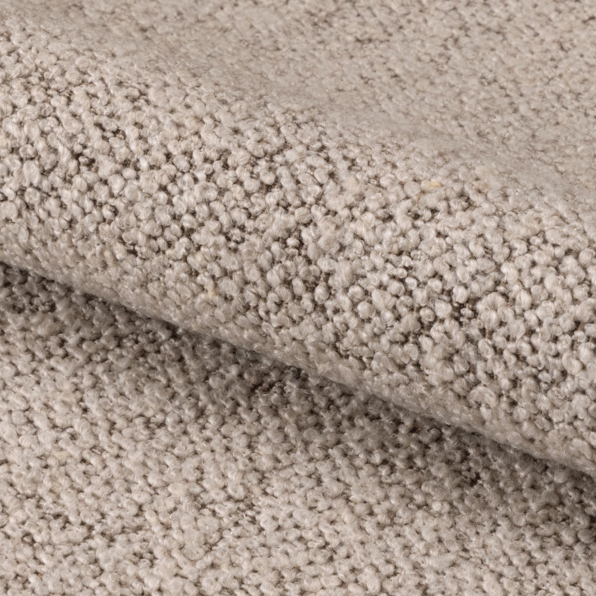 Tabouret de bar réglable en hauteur en bouclé beige avec fonction pivotante